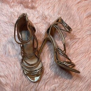 Rose Gold‎ Steve Madden Strappy Heels Size 8